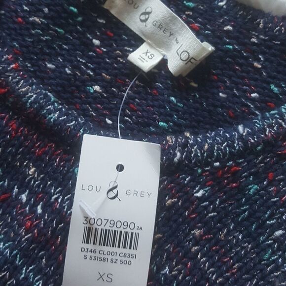 Lou & Grey by Loft Striped Sweater Sleeveless Tank Top Size XS New with tags NWT - Picture 5 of 5